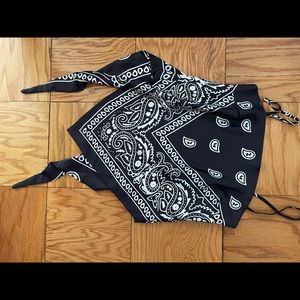 BANDANA tie top with tag